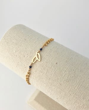 bracelet epi saphir bleu