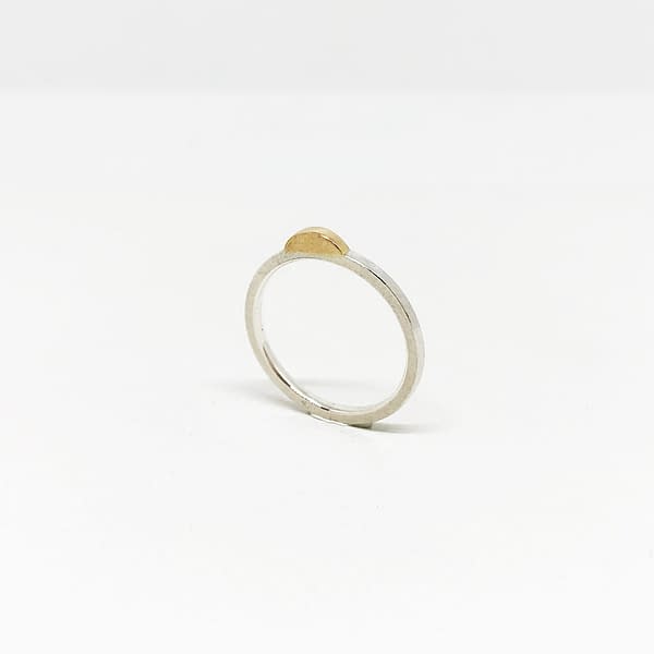 minimal half oval ring