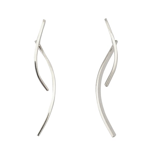 double long silver osiris earrings