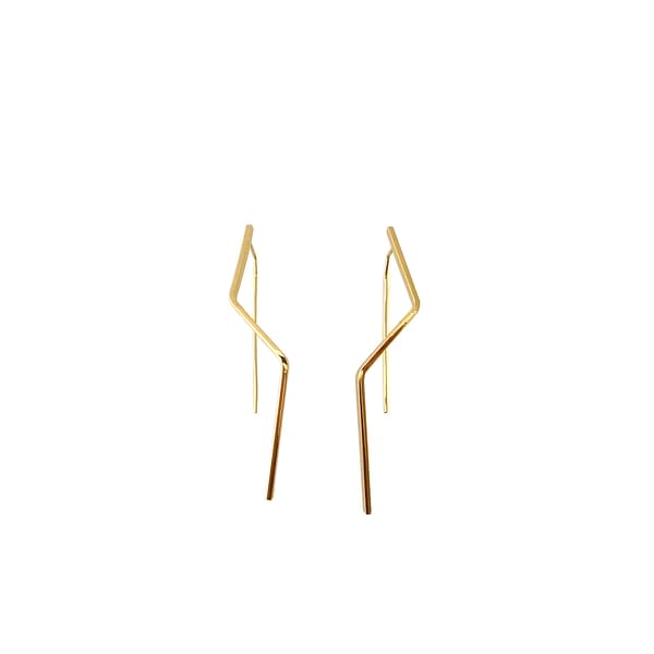 gold plated medium line earrings