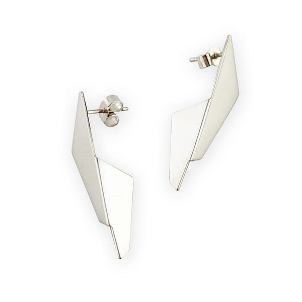 silver b folding earrings