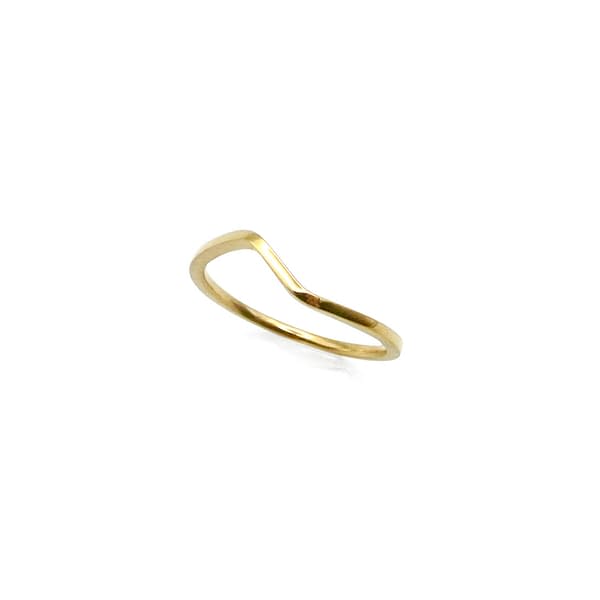 simple gold plated line ring
