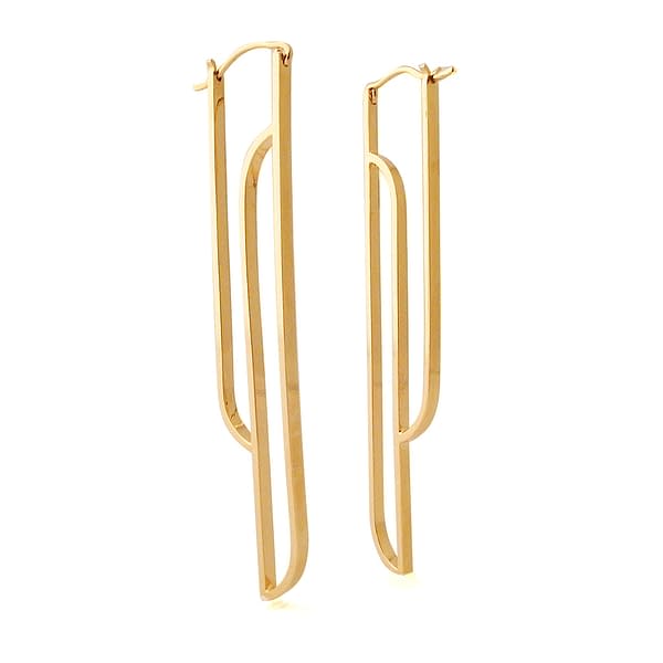 scala A earrings in golden brass