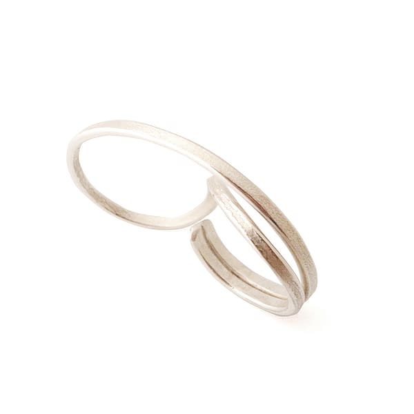 double archi curve ring
