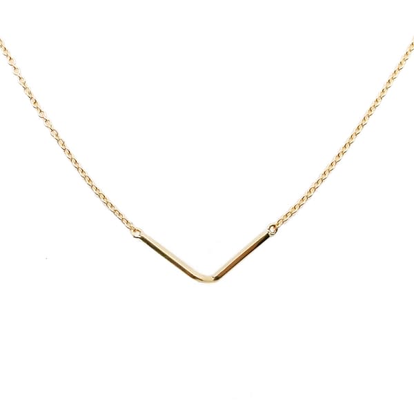 line small gold plated necklace