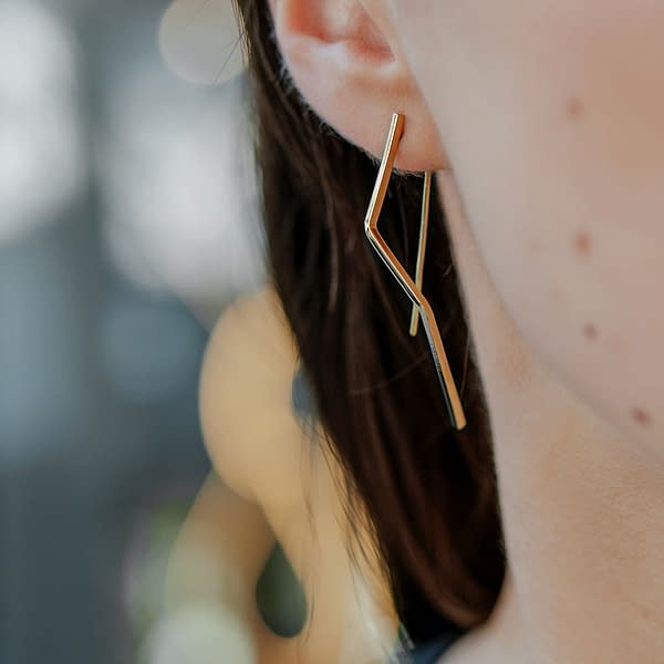 medium door line earrings